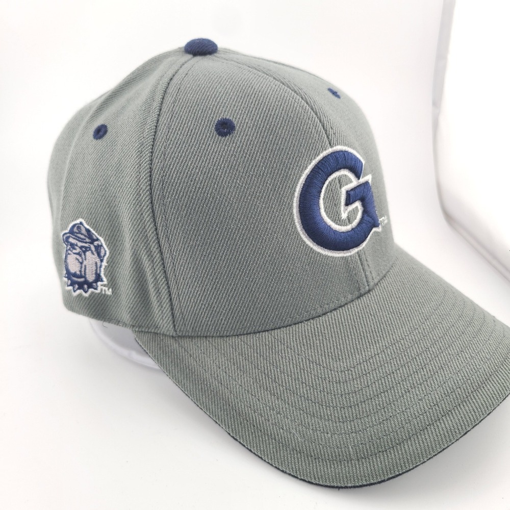 Colosseum Georgetown Hoyas Baseball Cap Mens Gray Navy Blue Embroidered Hat